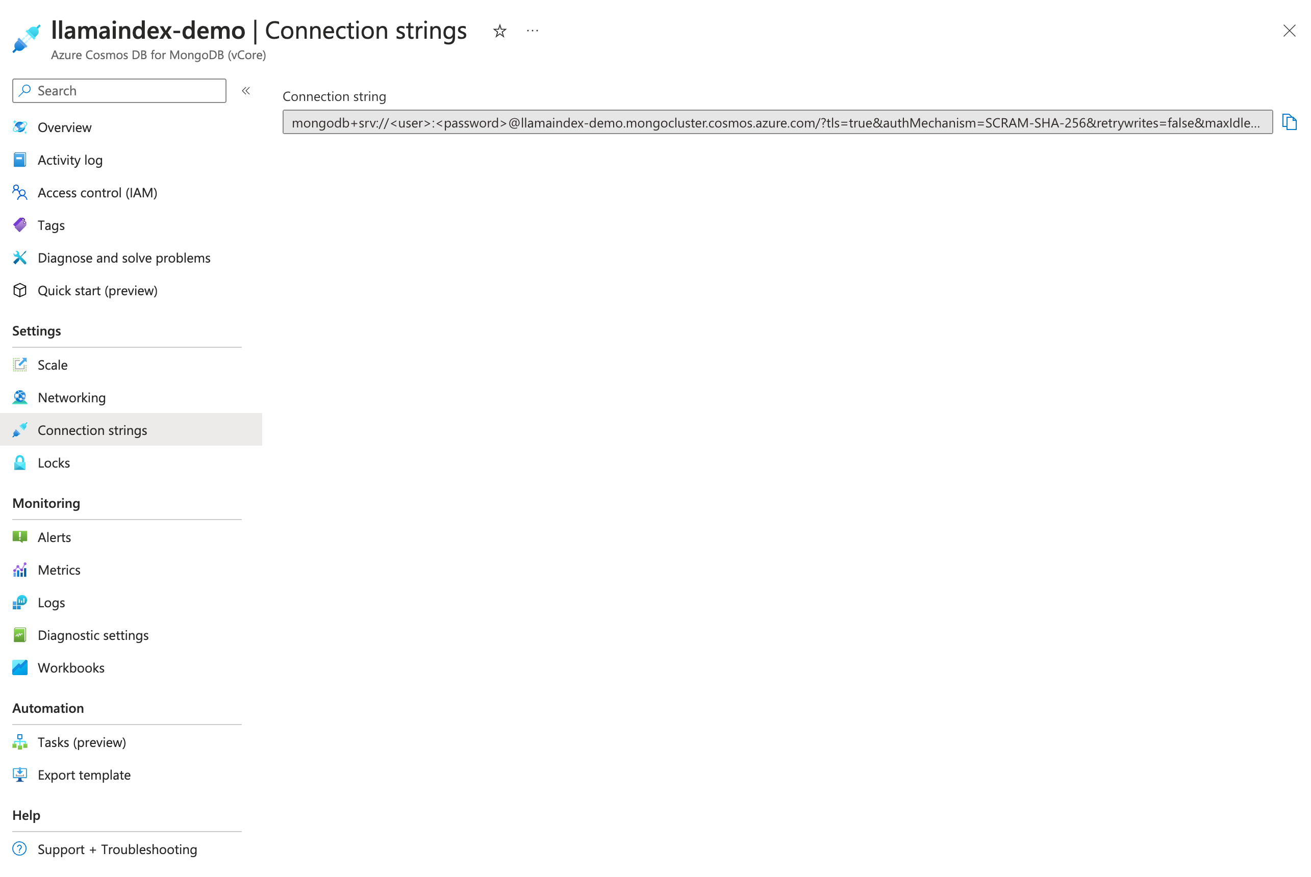 Connection string